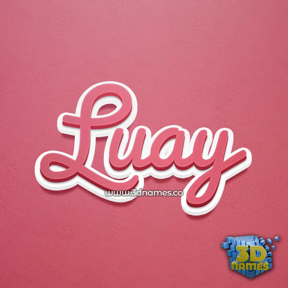 luay in Red Scribble style - 3D name wallpaper