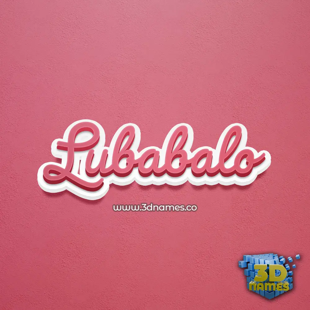 lubabalo in Red Scribble style - 3D name wallpaper