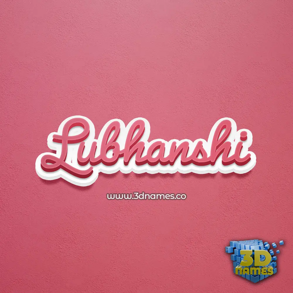 lubhanshi in Red Scribble style - 3D name wallpaper