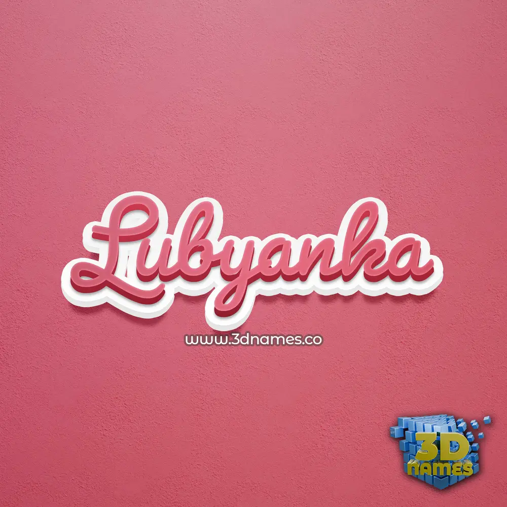 lubyanka in Red Scribble style - 3D name wallpaper