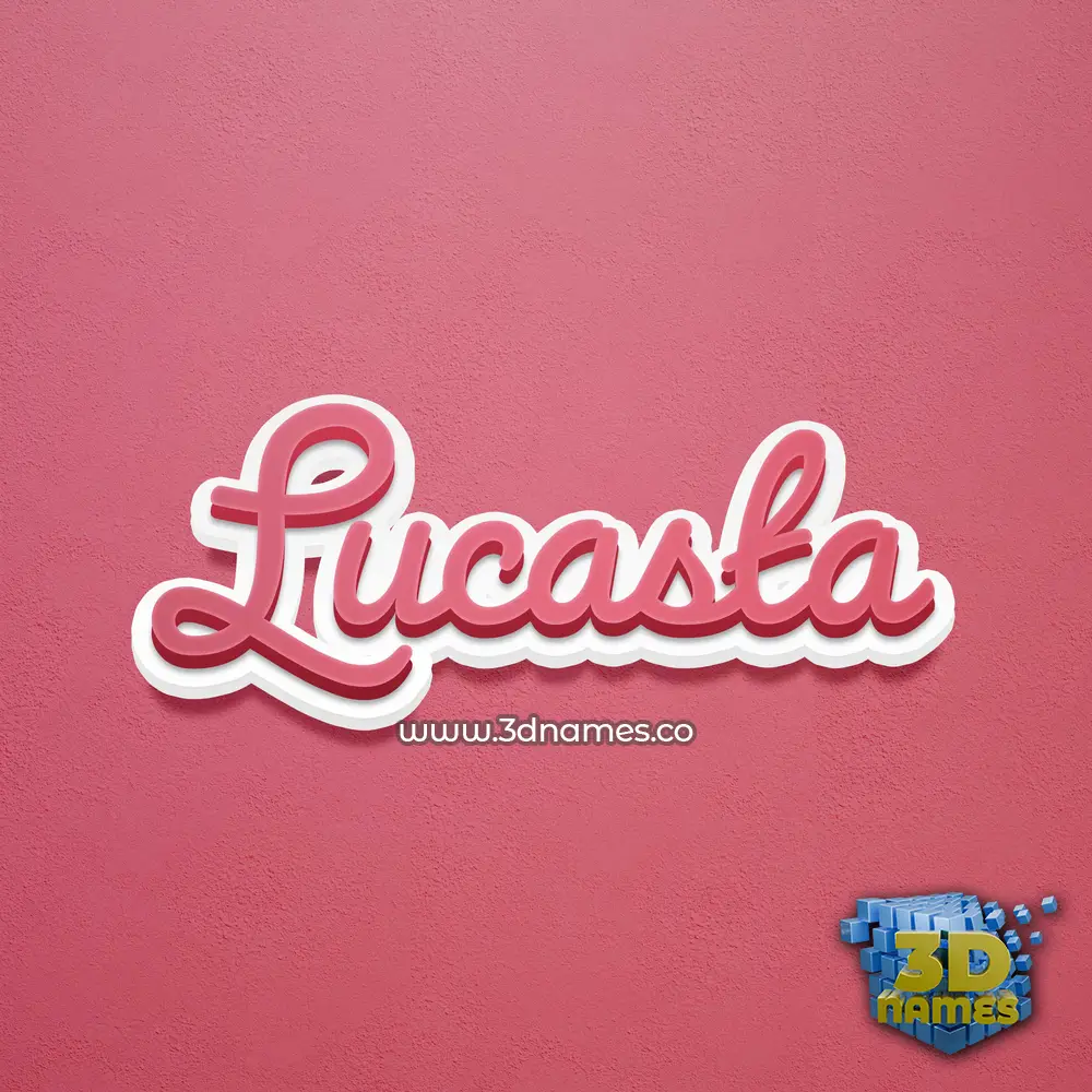 lucasta in Red Scribble style - 3D name wallpaper