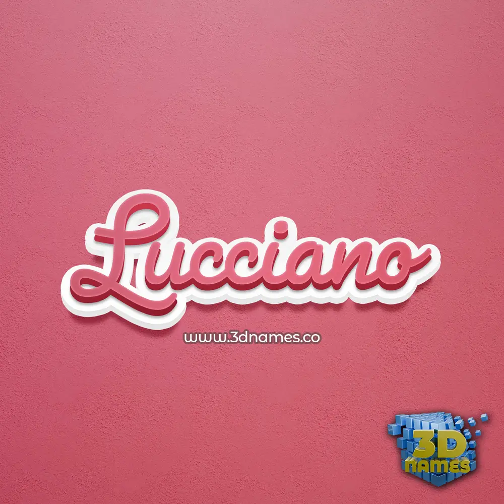 lucciano in Red Scribble style - 3D name wallpaper