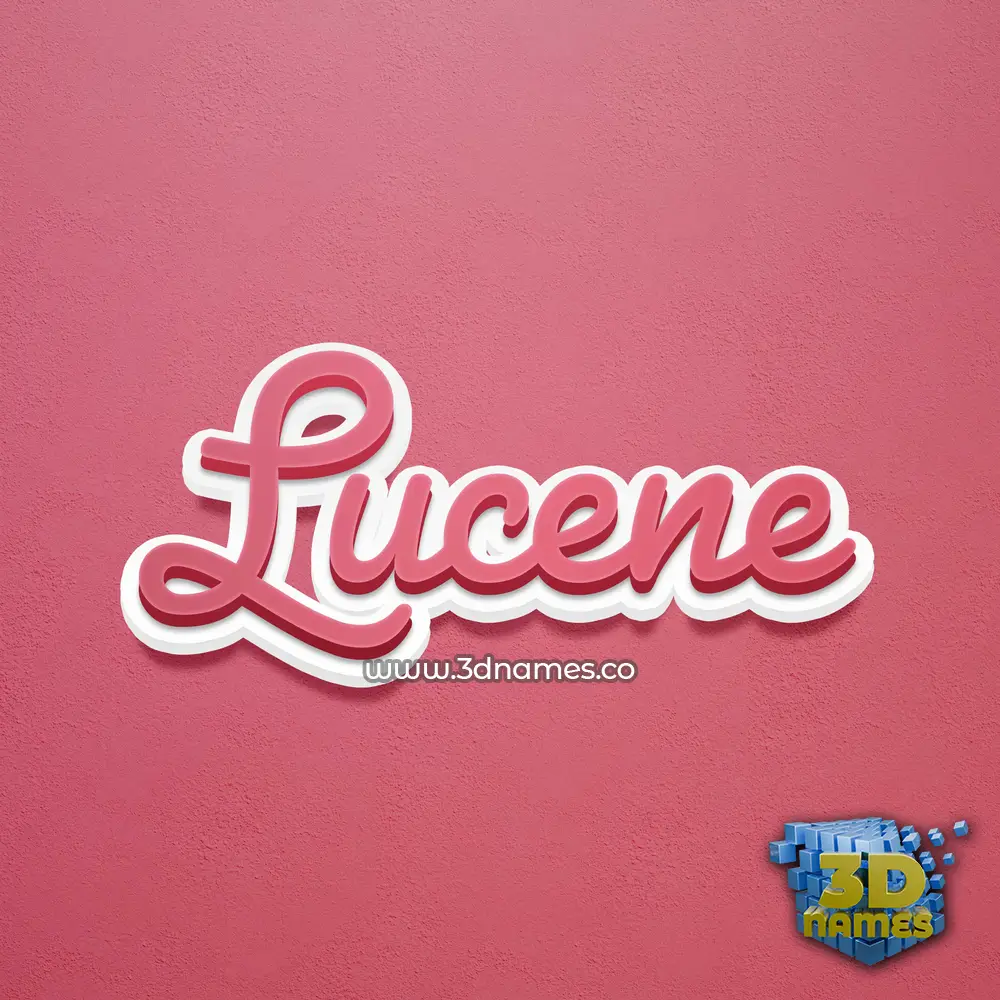 lucene in Red Scribble style - 3D name wallpaper