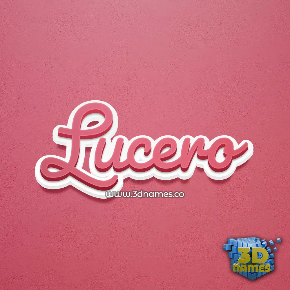 lucero in Red Scribble style - 3D name wallpaper