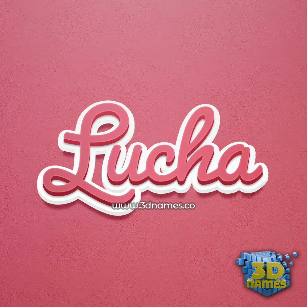 lucha in Red Scribble style - 3D name wallpaper