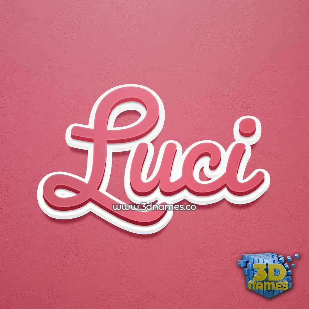 luci in Red Scribble style - 3D name wallpaper