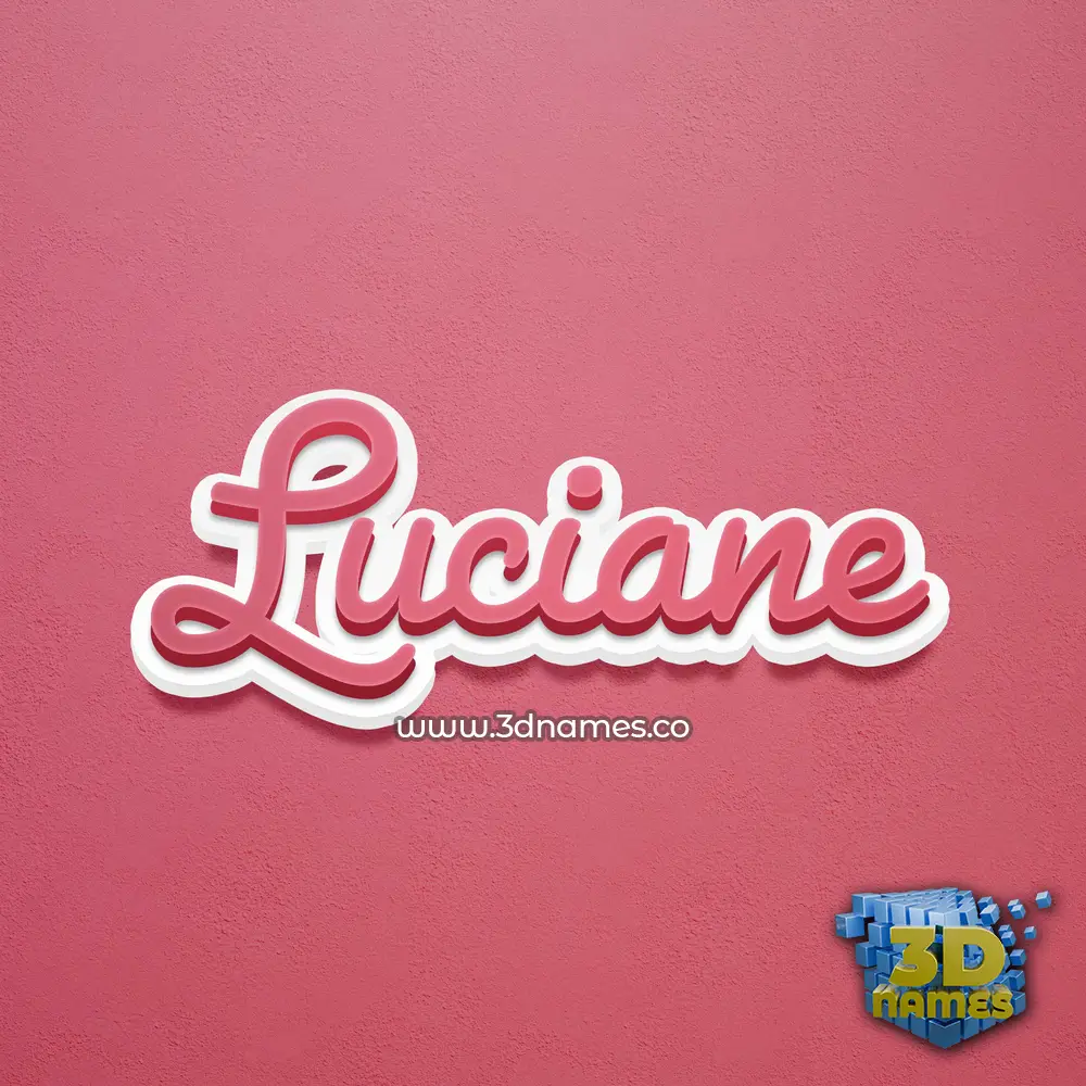 luciane in Red Scribble style - 3D name wallpaper