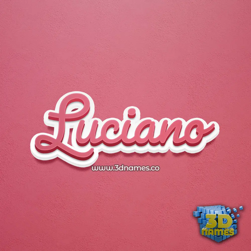 luciano in Red Scribble style - 3D name wallpaper