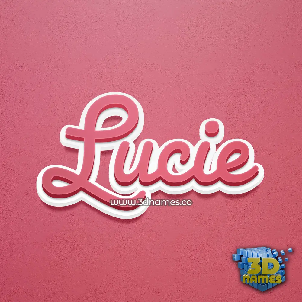 lucie in Red Scribble style - 3D name wallpaper