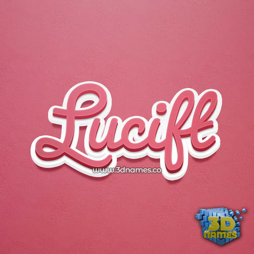 lucift in Red Scribble style - 3D name wallpaper