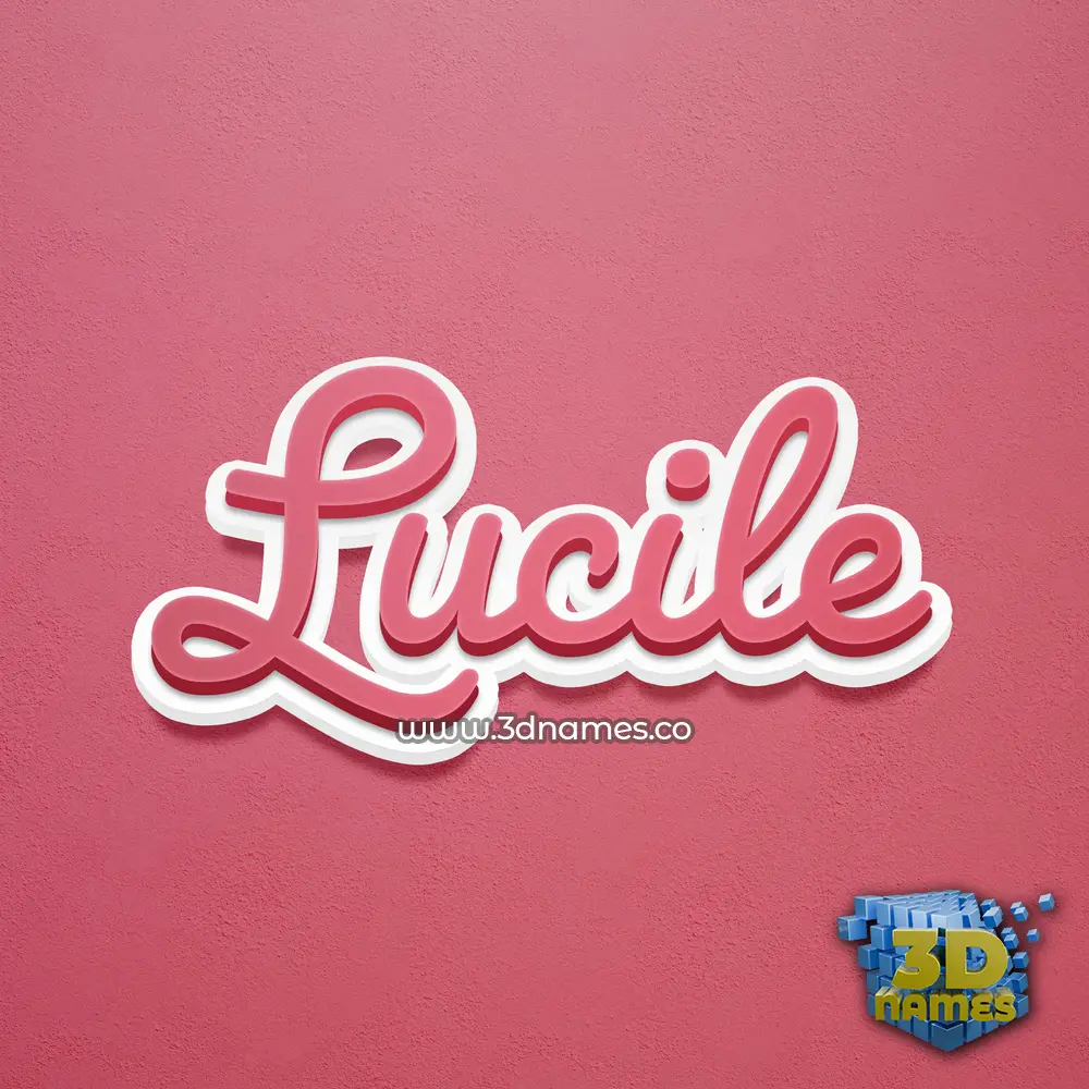 lucile in Red Scribble style - 3D name wallpaper