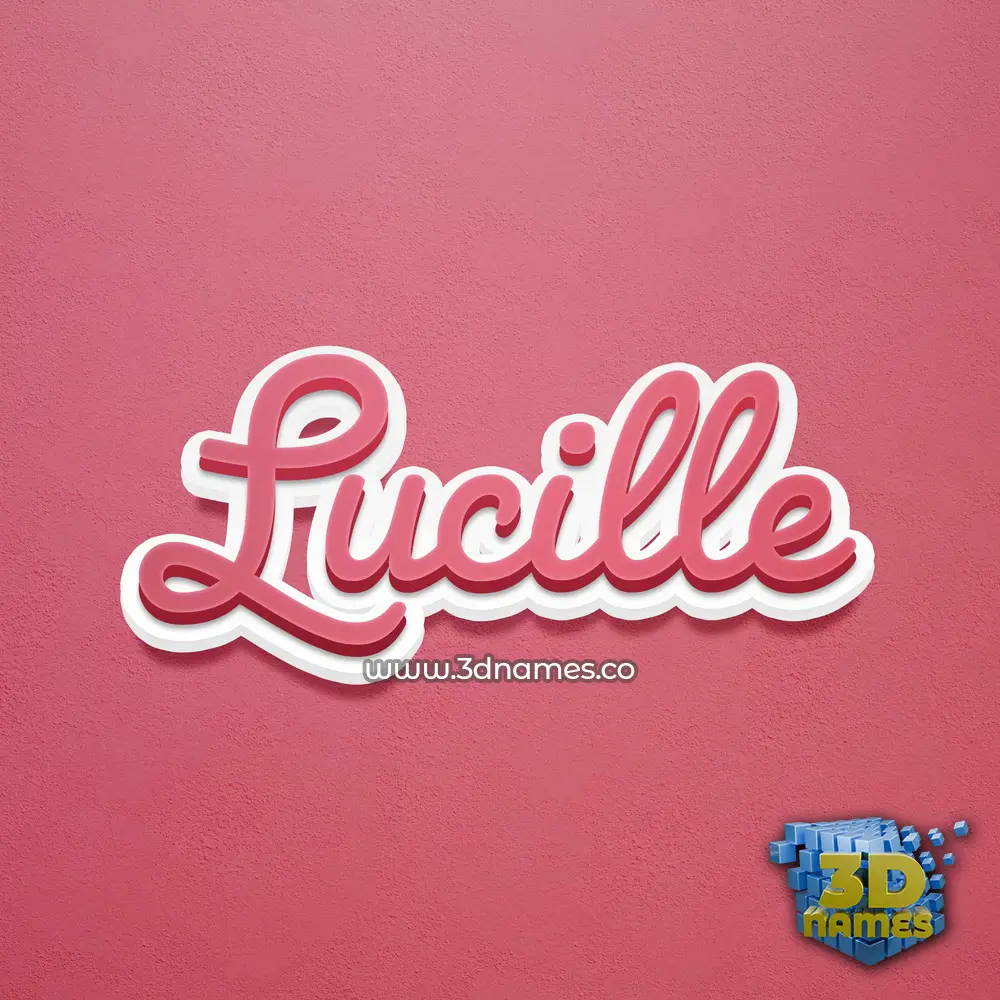 lucille in Red Scribble style - 3D name wallpaper