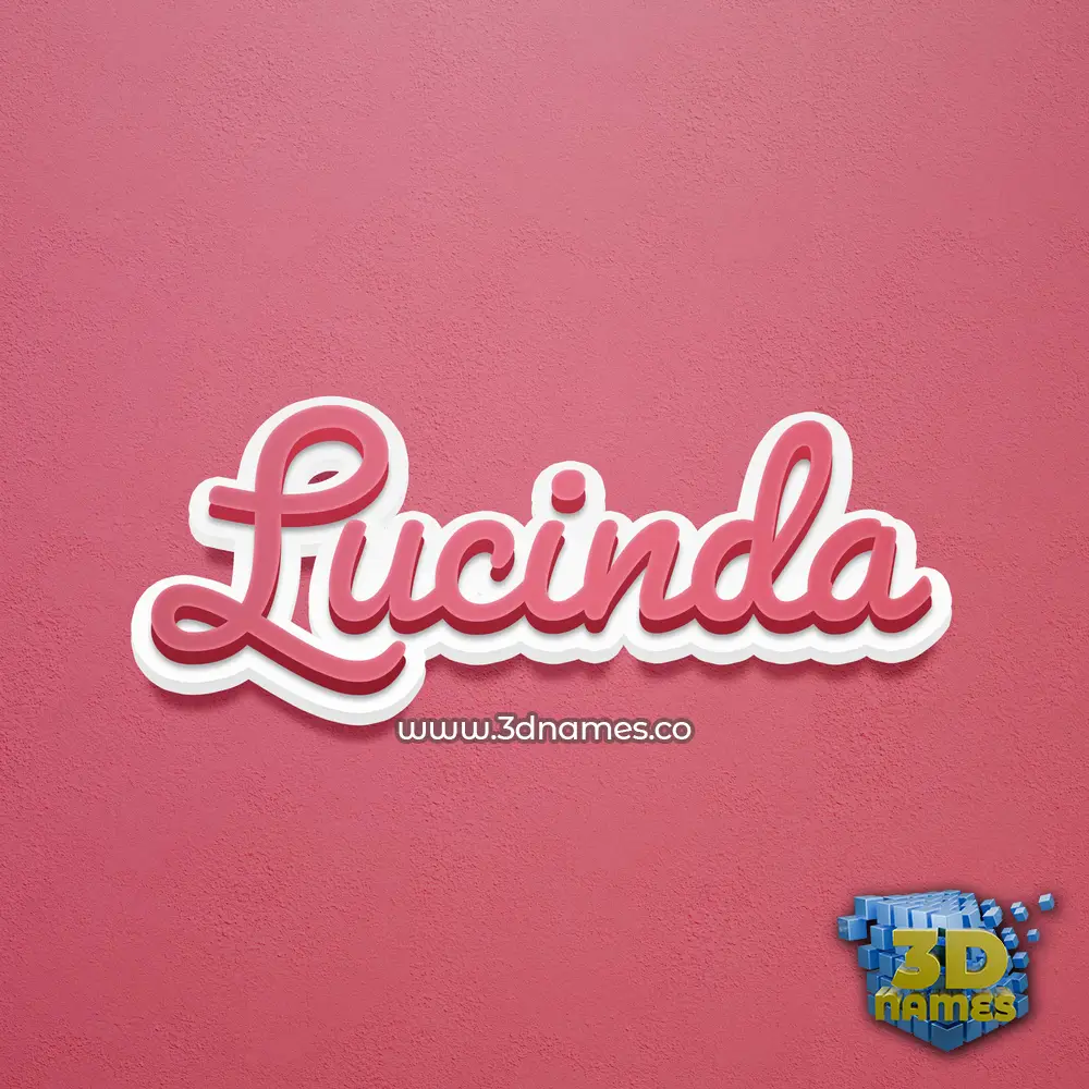 lucinda in Red Scribble style - 3D name wallpaper