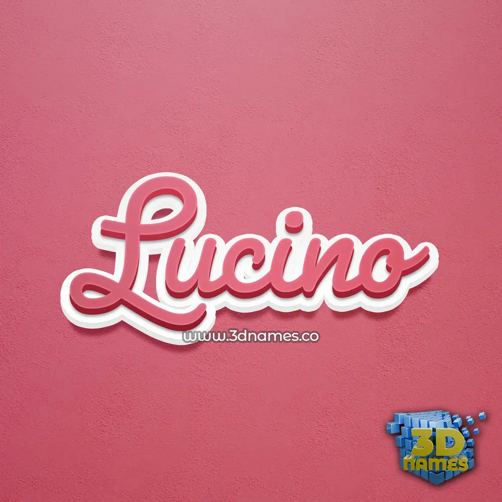 lucino in Red Scribble style - 3D name wallpaper