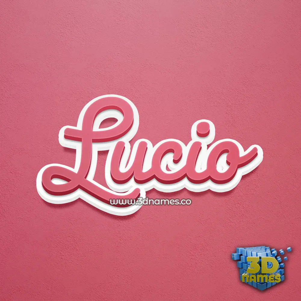 lucio in Red Scribble style - 3D name wallpaper