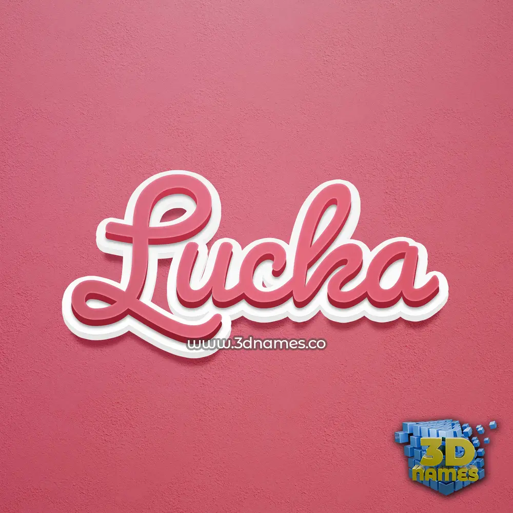 lucka in Red Scribble style - 3D name wallpaper