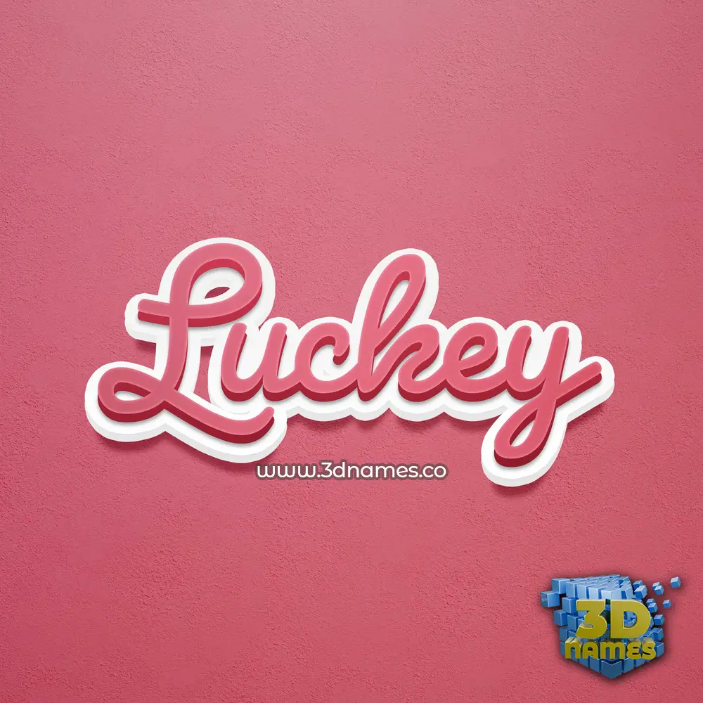 luckey in Red Scribble style - 3D name wallpaper