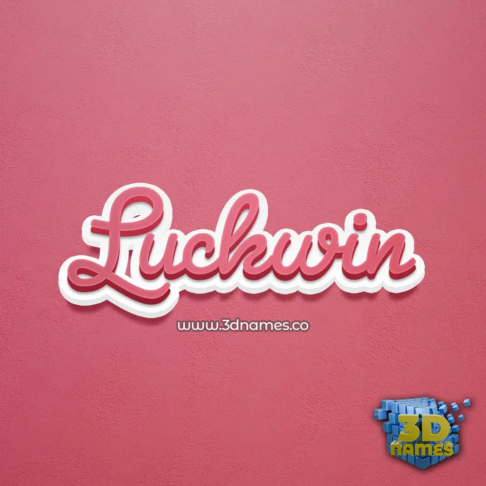 luckwin in Red Scribble style - 3D name wallpaper