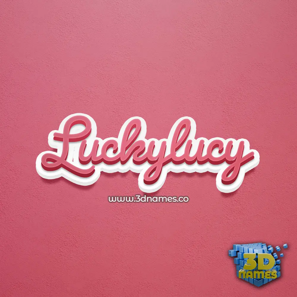luckylucy in Red Scribble style - 3D name wallpaper
