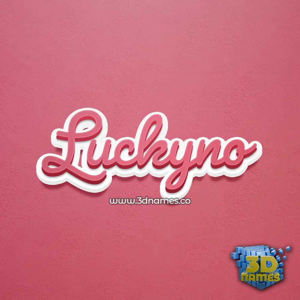 luckyno in Red Scribble style - 3D name wallpaper