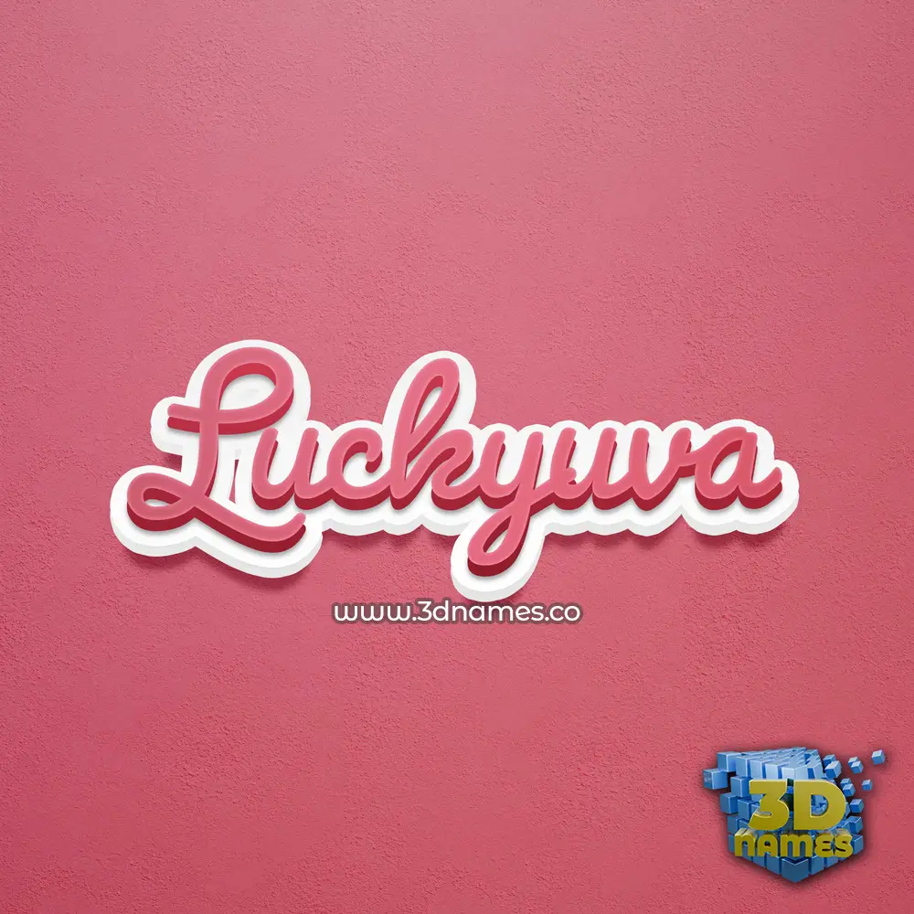 luckyuva in Red Scribble style - 3D name wallpaper