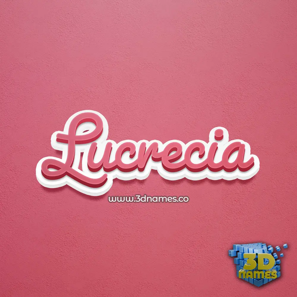 lucrecia in Red Scribble style - 3D name wallpaper