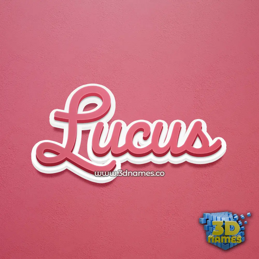lucus in Red Scribble style - 3D name wallpaper
