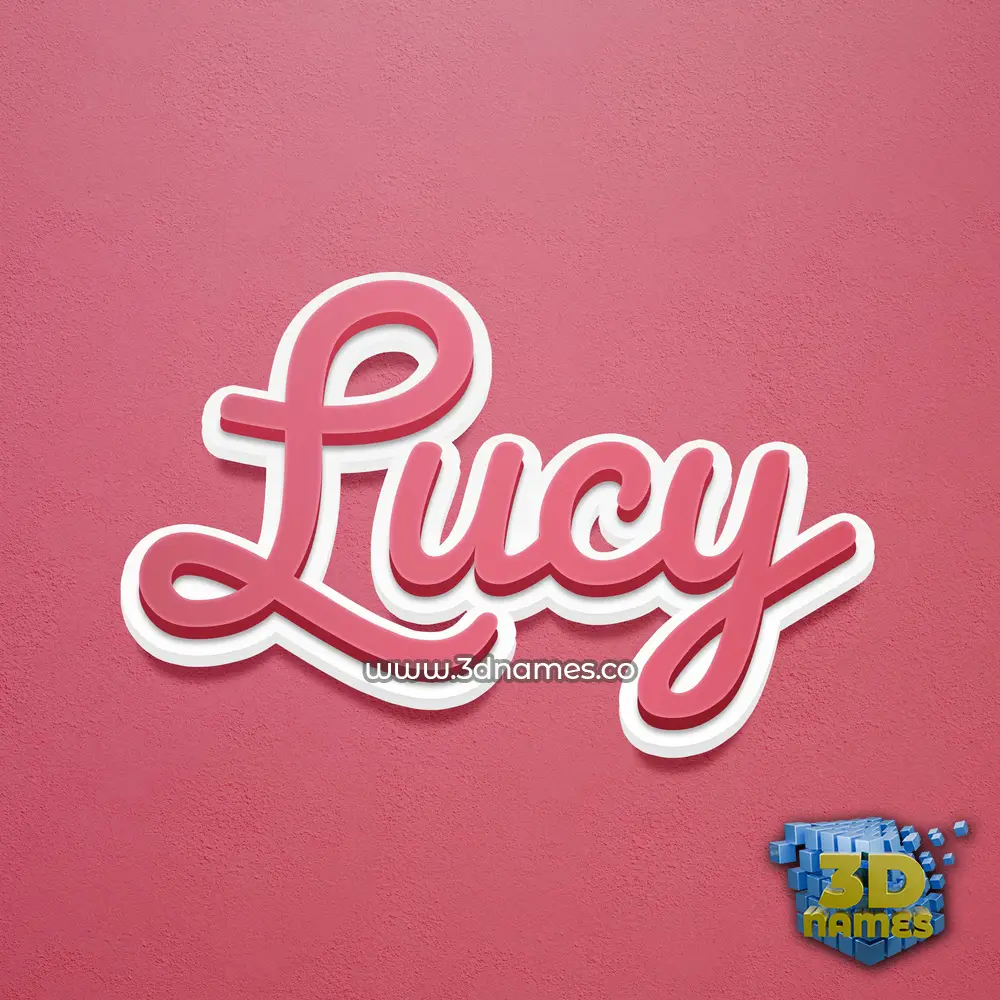 lucy in Red Scribble style - 3D name wallpaper