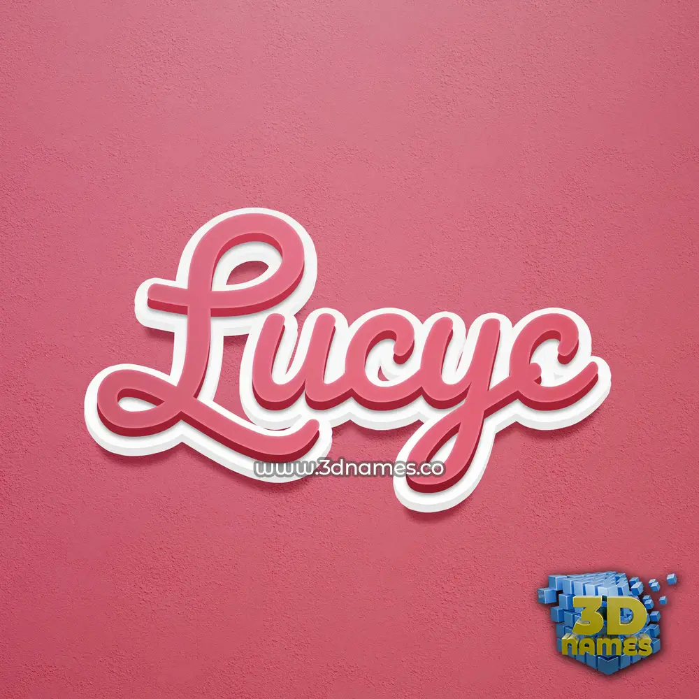lucyc in Red Scribble style - 3D name wallpaper