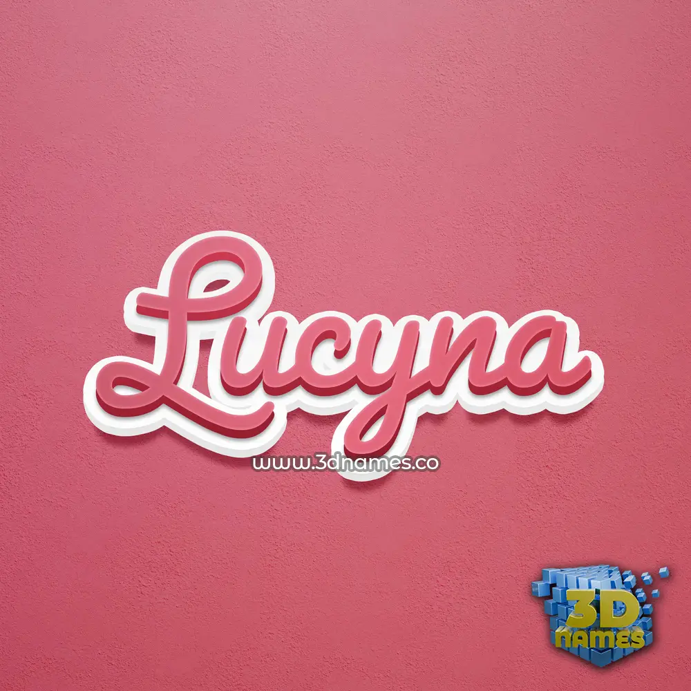 lucyna in Red Scribble style - 3D name wallpaper