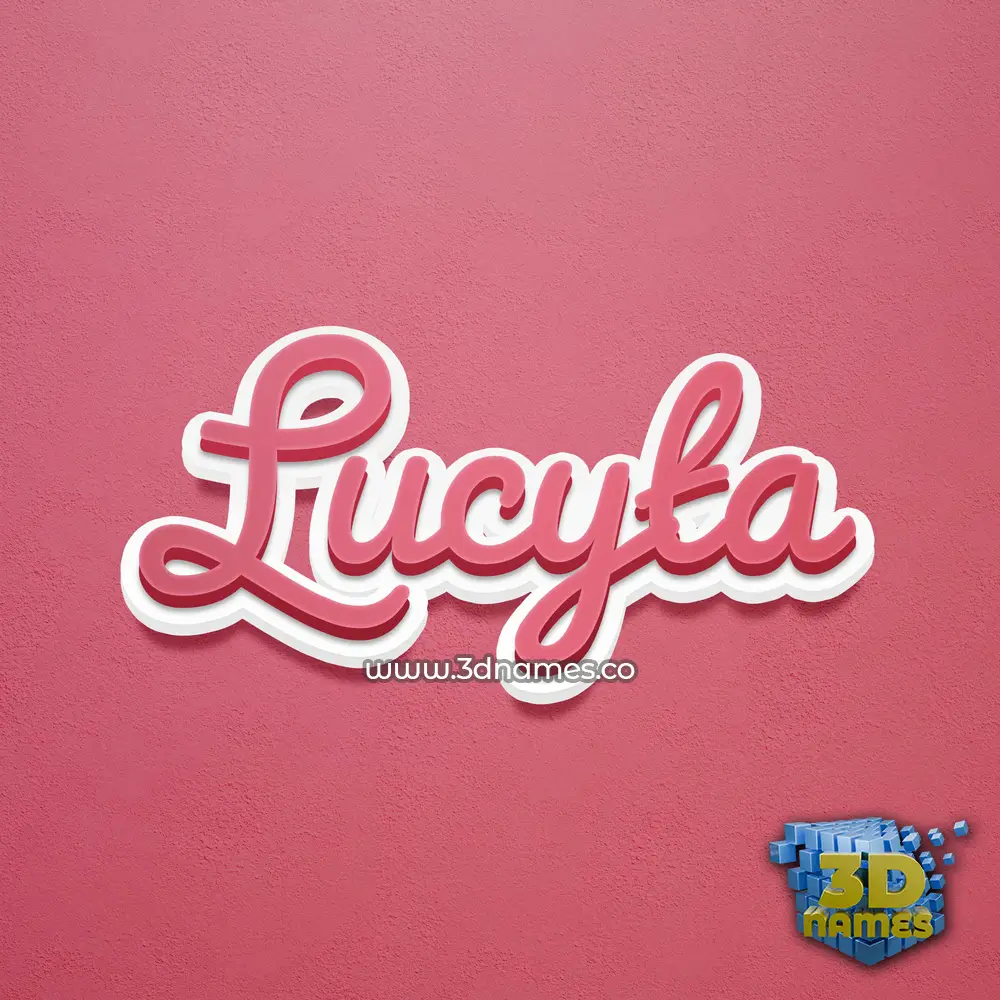 lucyta in Red Scribble style - 3D name wallpaper