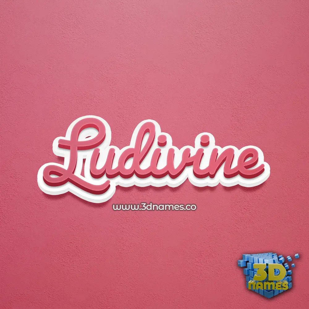 ludivine in Red Scribble style - 3D name wallpaper