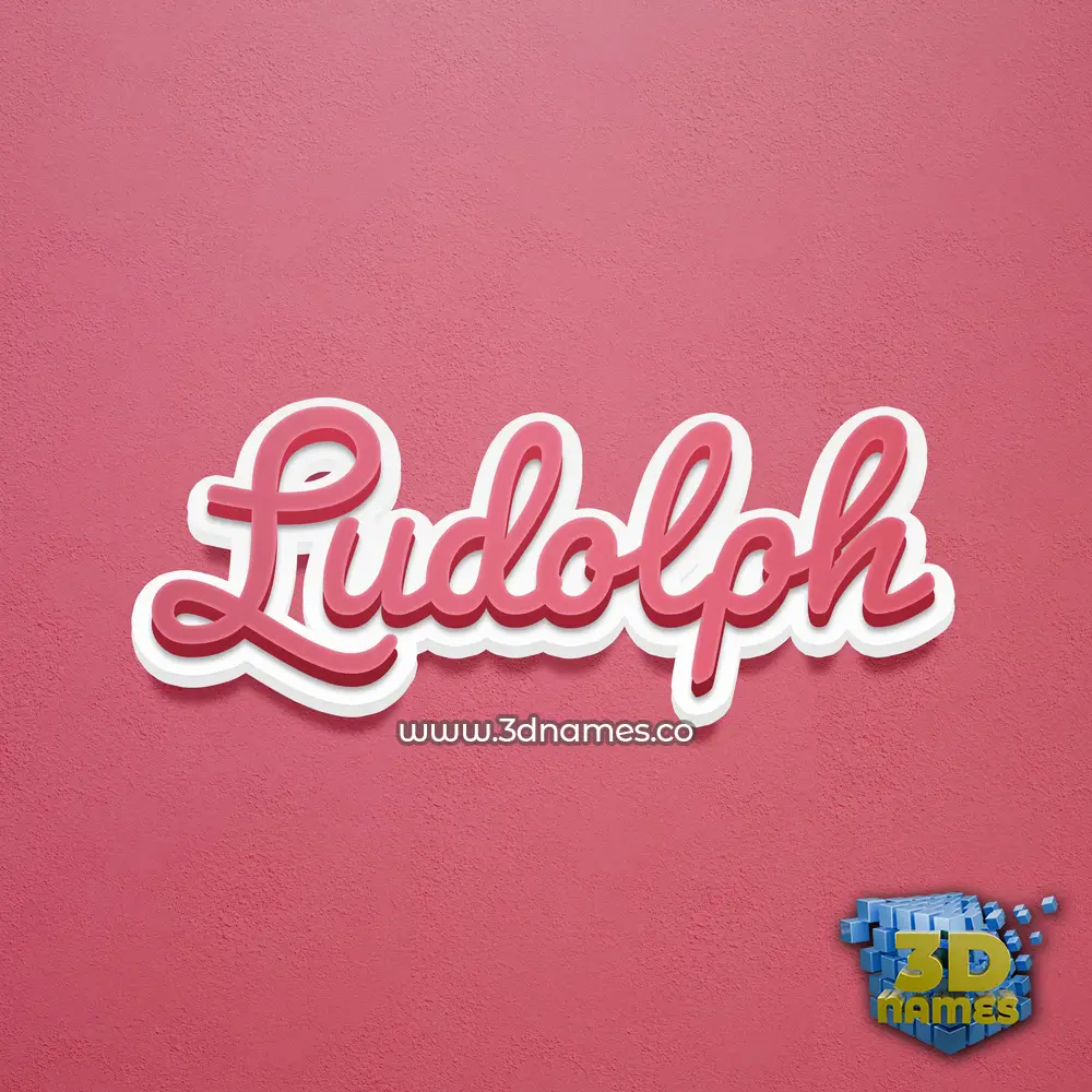 ludolph in Red Scribble style - 3D name wallpaper