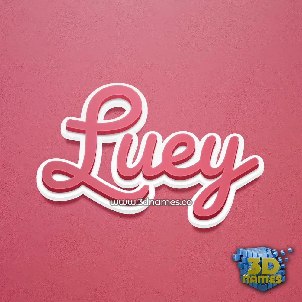 luey in Red Scribble style - 3D name wallpaper