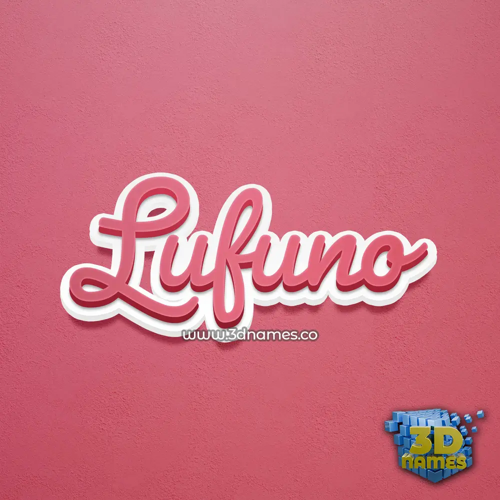lufuno in Red Scribble style - 3D name wallpaper