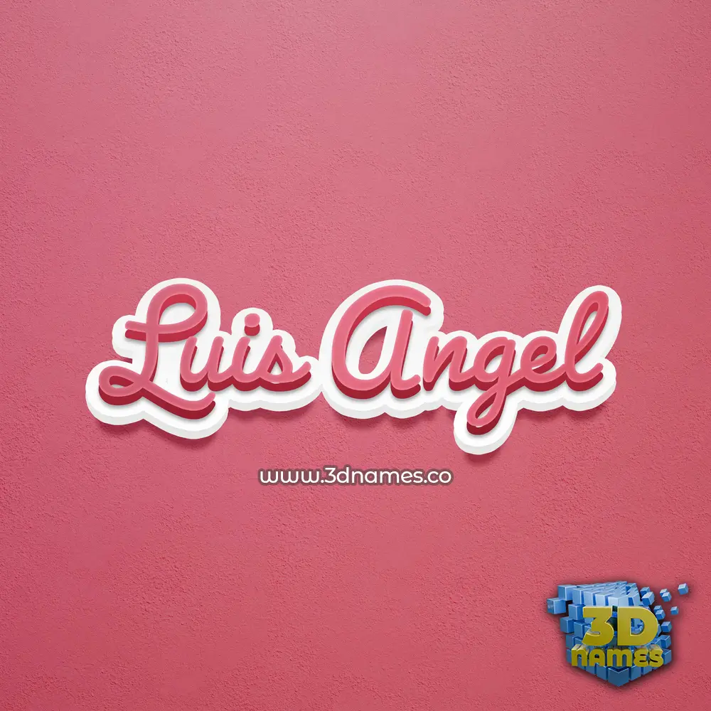 luis angel in Red Scribble style - 3D name wallpaper