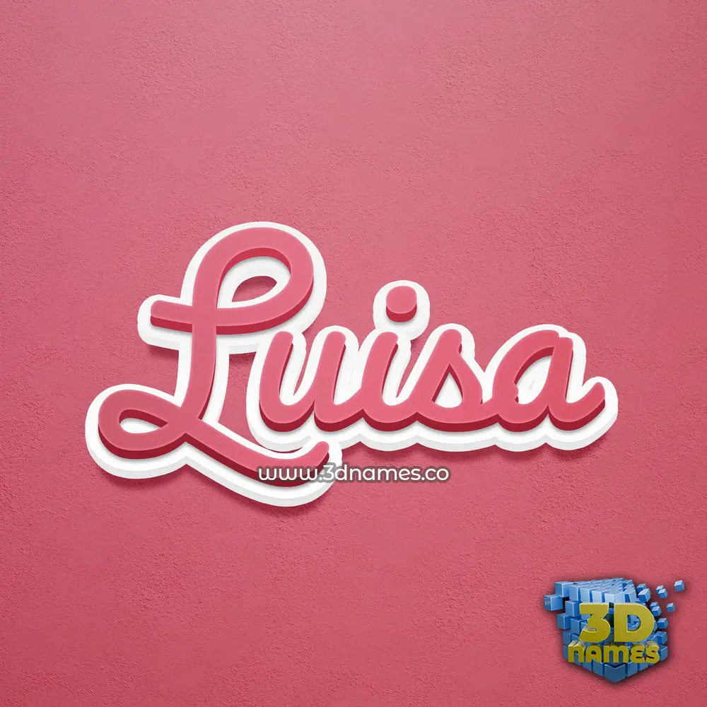 luisa in Red Scribble style - 3D name wallpaper