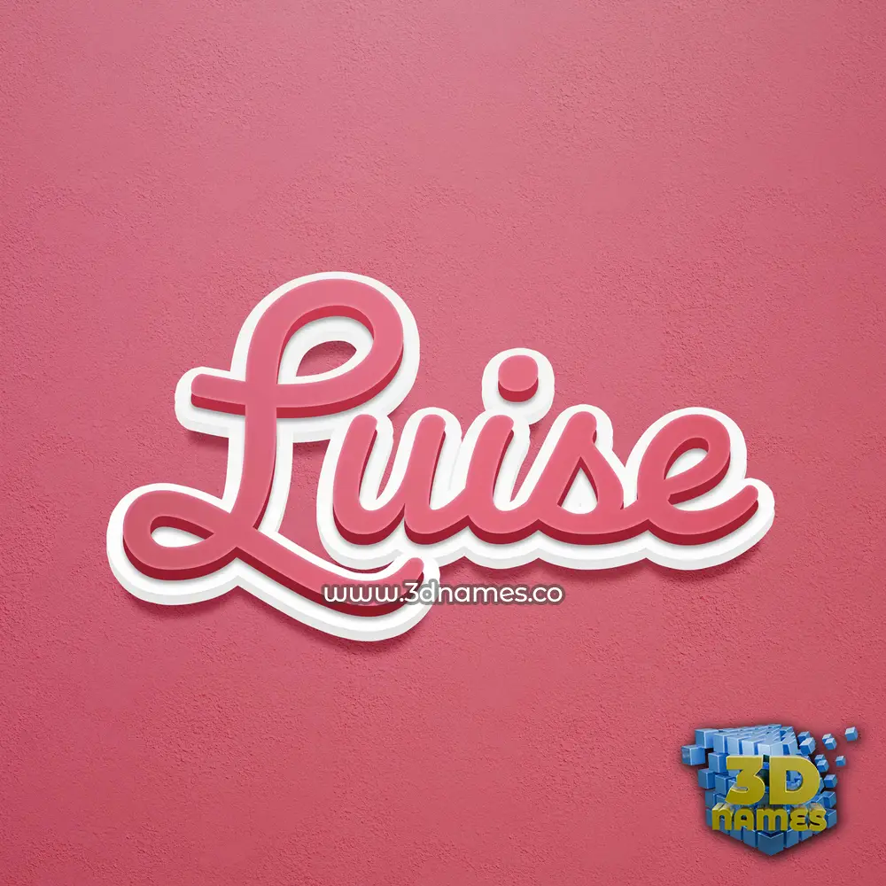luise in Red Scribble style - 3D name wallpaper