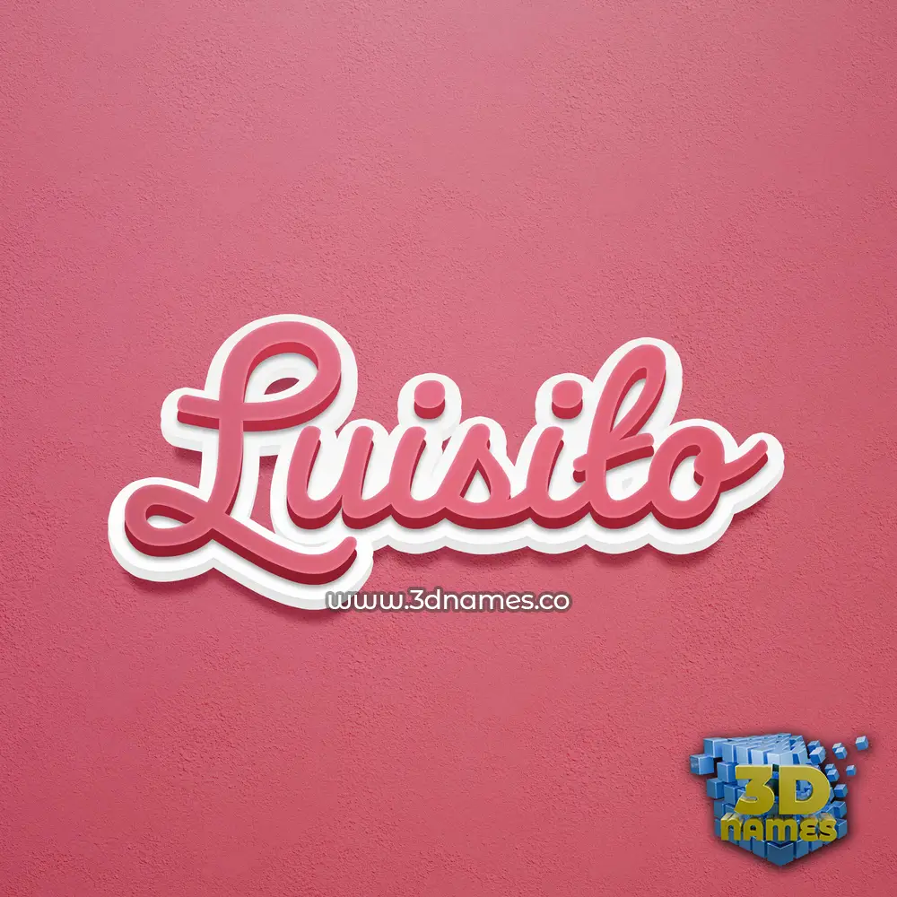 luisito in Red Scribble style - 3D name wallpaper