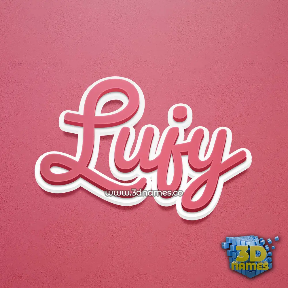lujy in Red Scribble style - 3D name wallpaper