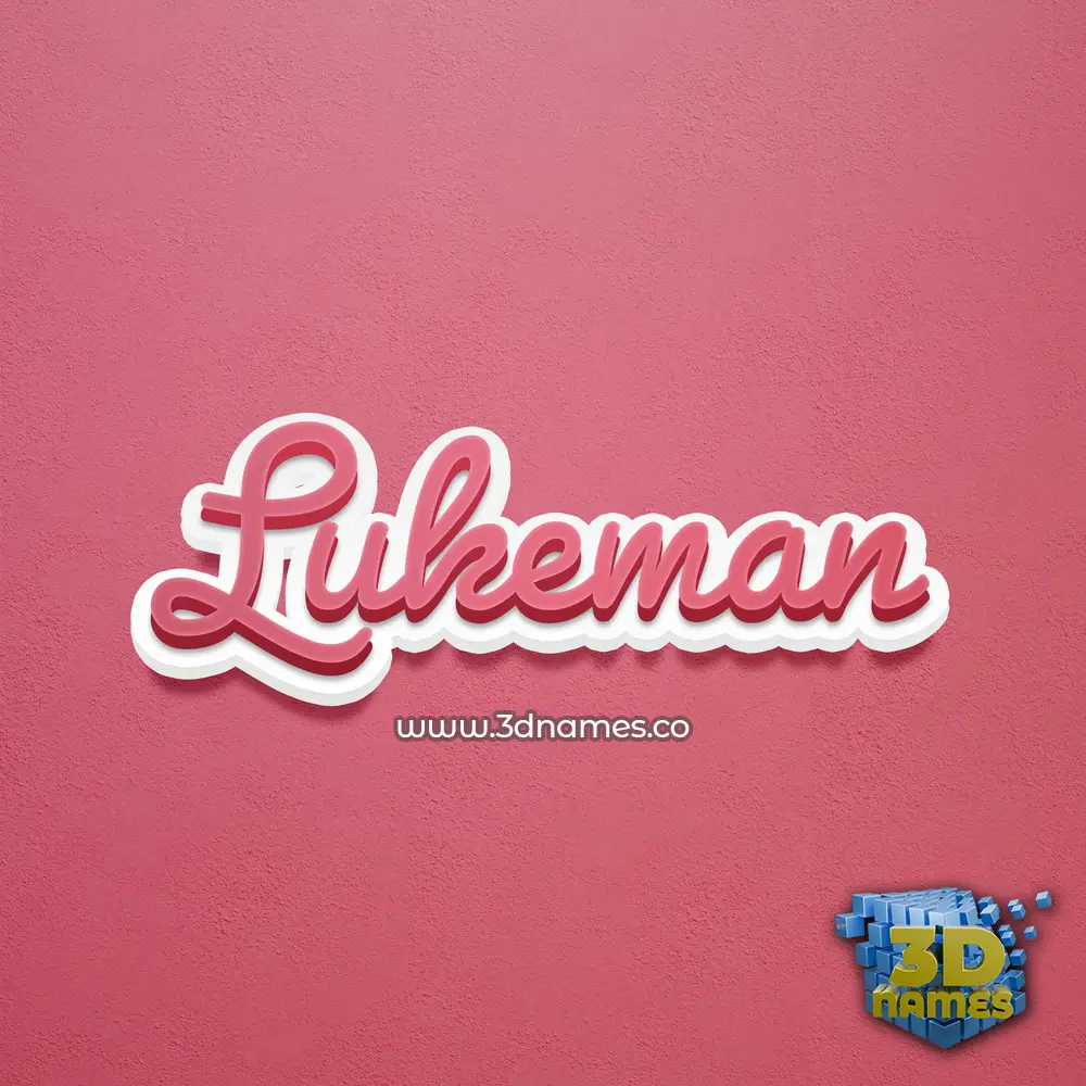 lukeman in Red Scribble style - 3D name wallpaper