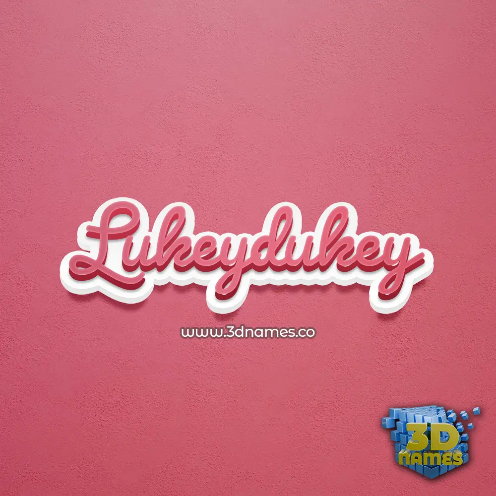 lukeydukey in Red Scribble style - 3D name wallpaper