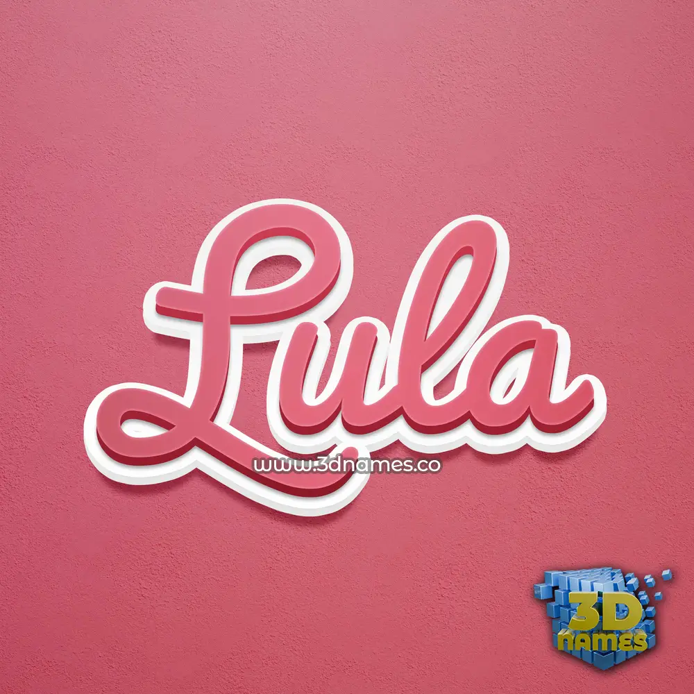 lula in Red Scribble style - 3D name wallpaper