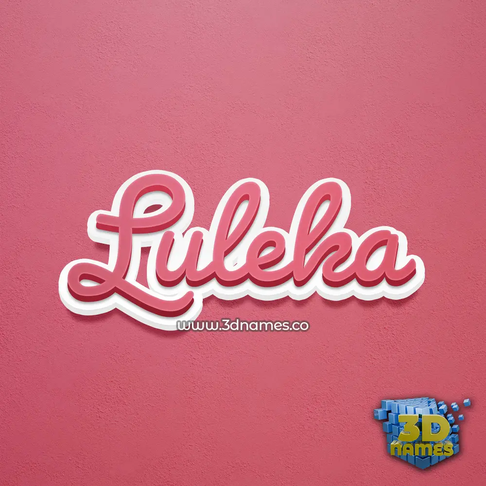luleka in Red Scribble style - 3D name wallpaper