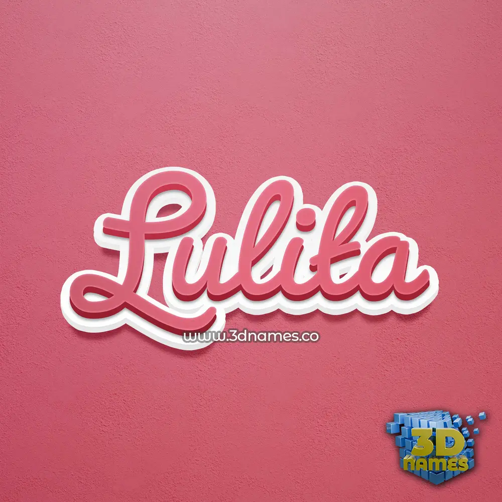 lulita in Red Scribble style - 3D name wallpaper