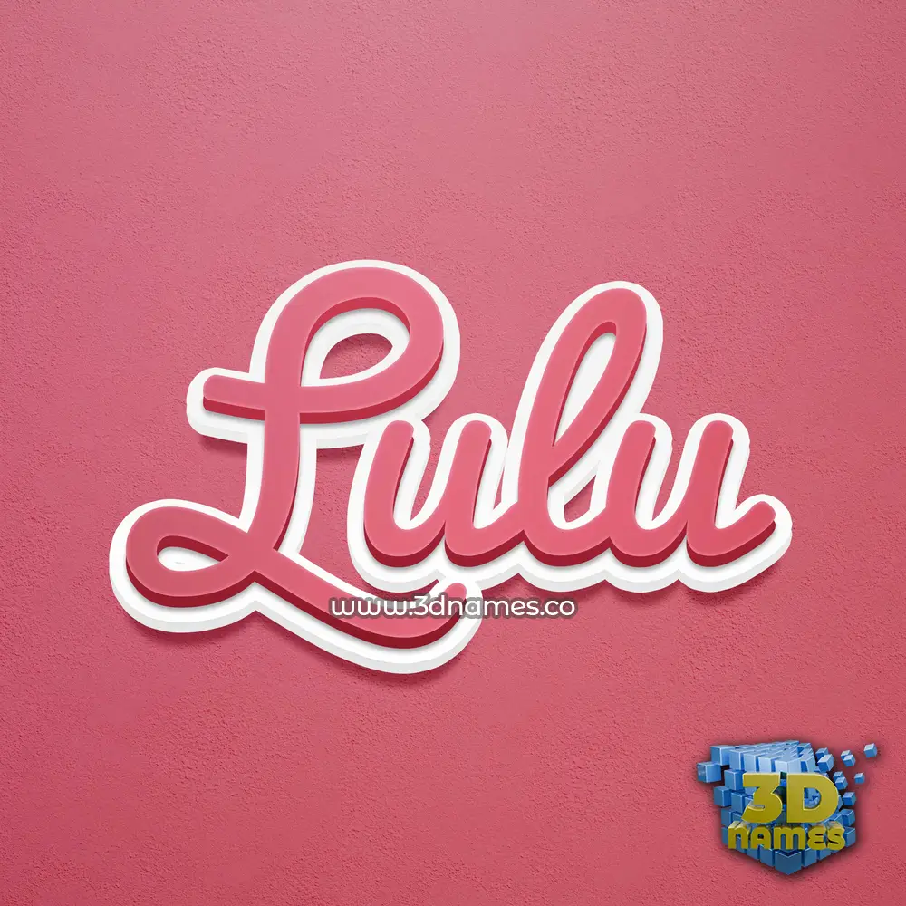 lulu in Red Scribble style - 3D name wallpaper