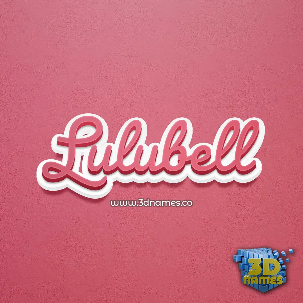 lulubell in Red Scribble style - 3D name wallpaper