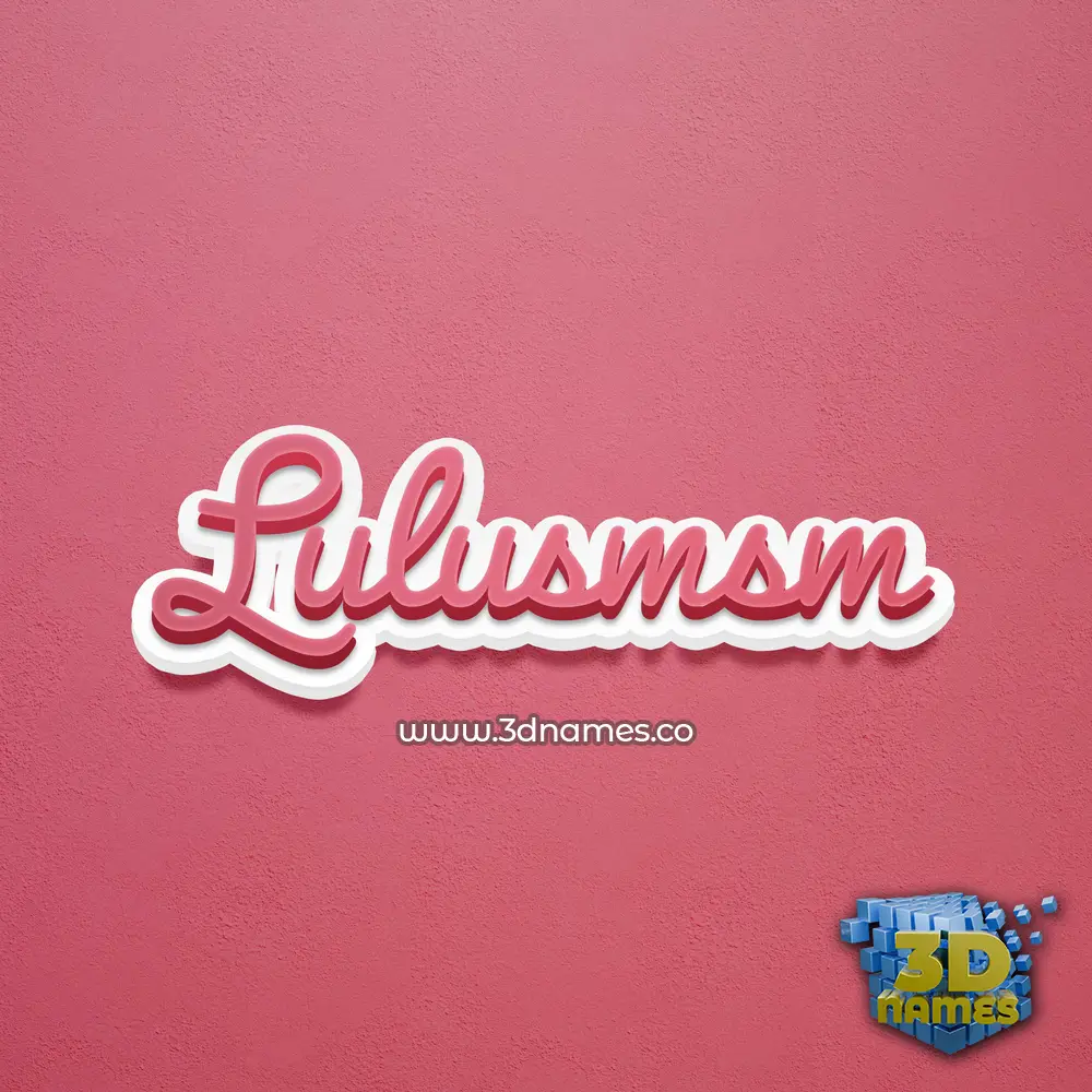 lulusmsm in Red Scribble style - 3D name wallpaper