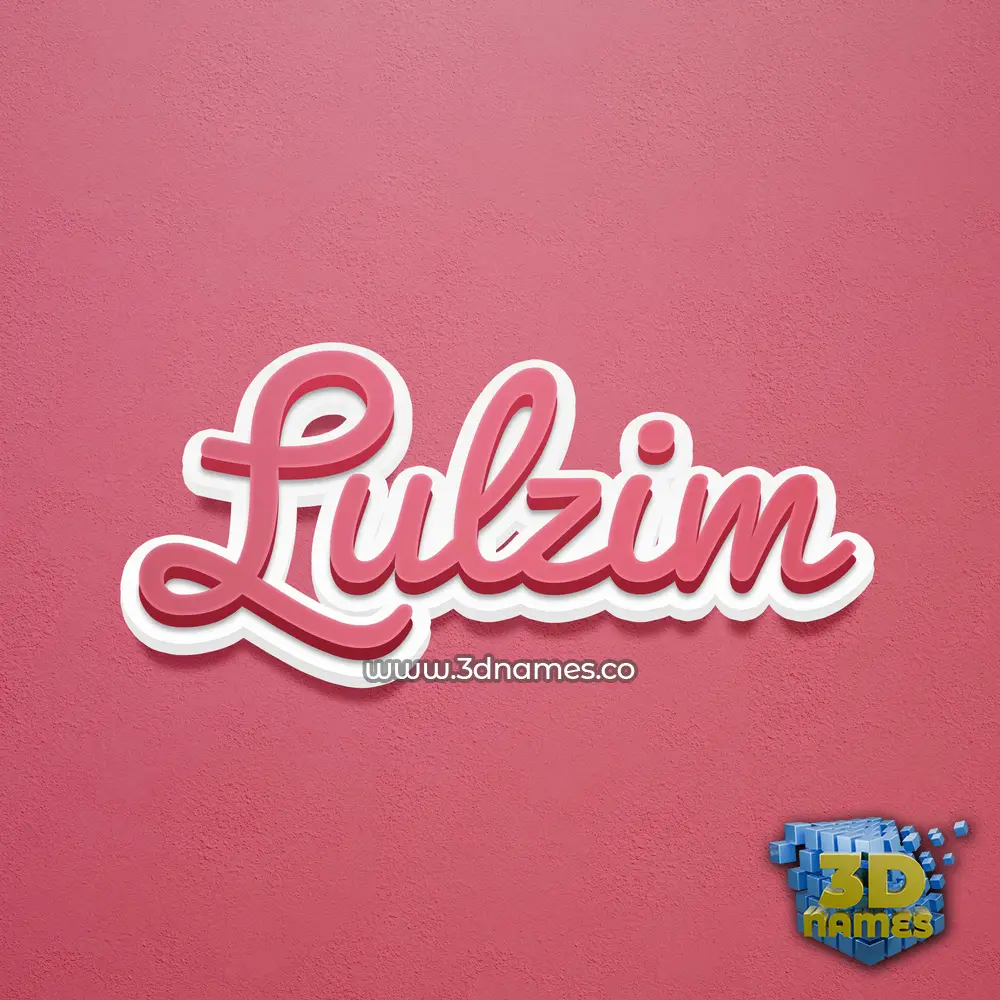lulzim in Red Scribble style - 3D name wallpaper