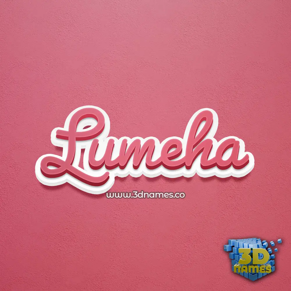 lumeha in Red Scribble style - 3D name wallpaper